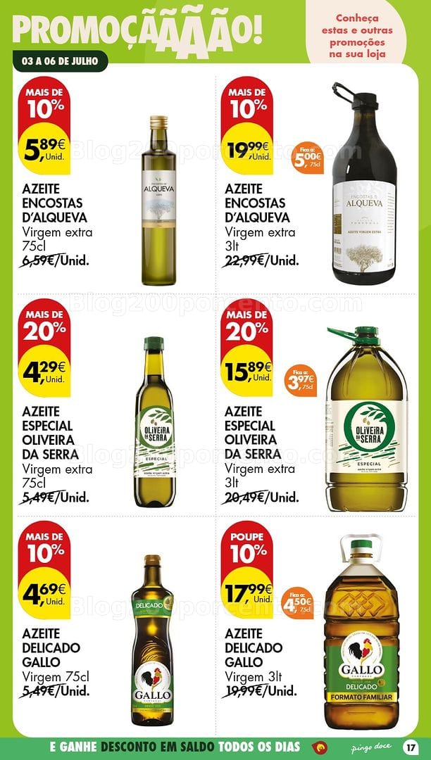 Antevisão Folheto PINGO DOCE Promoções Fim de Semana - 3 a 6 julho