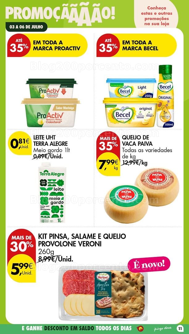 Antevisão Folheto PINGO DOCE Promoções Fim de Semana - 3 a 6 julho