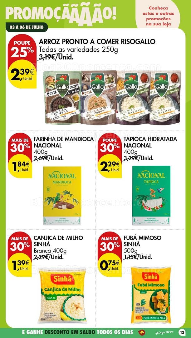 Antevisão Folheto PINGO DOCE Promoções Fim de Semana - 3 a 6 julho