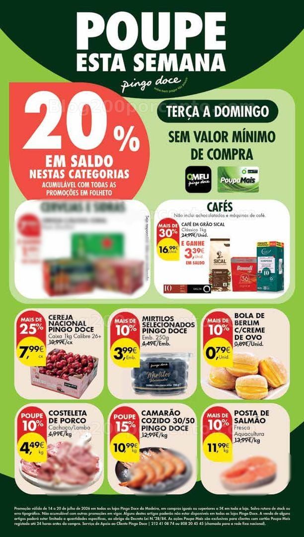 Antevisão Folheto PINGO DOCE Madeira Promoções de 14 a 20 julho