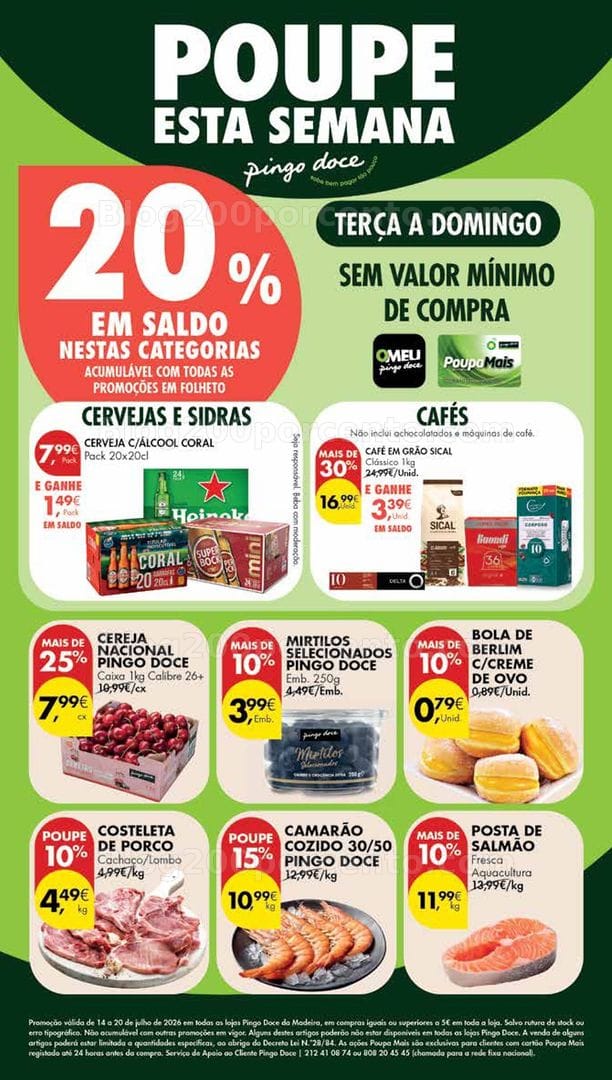Antevisão Folheto PINGO DOCE Madeira Promoções de 14 a 20 julho
