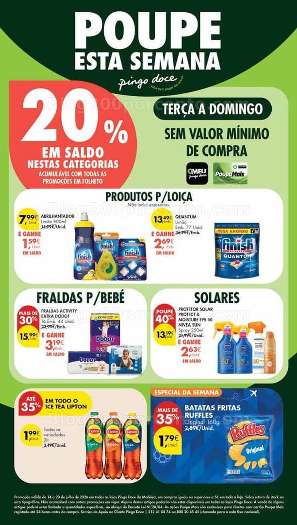 Antevisão Folheto PINGO DOCE Madeira Promoções de 14 a 20 julho