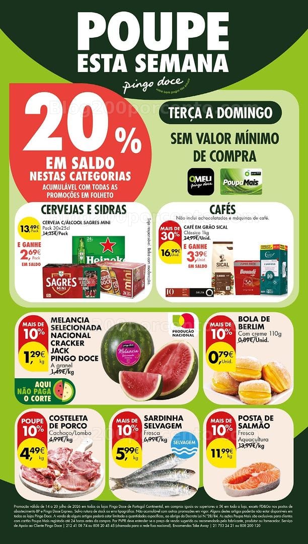 Antevisão Folheto PINGO DOCE Promoções de 14 a 20 julho