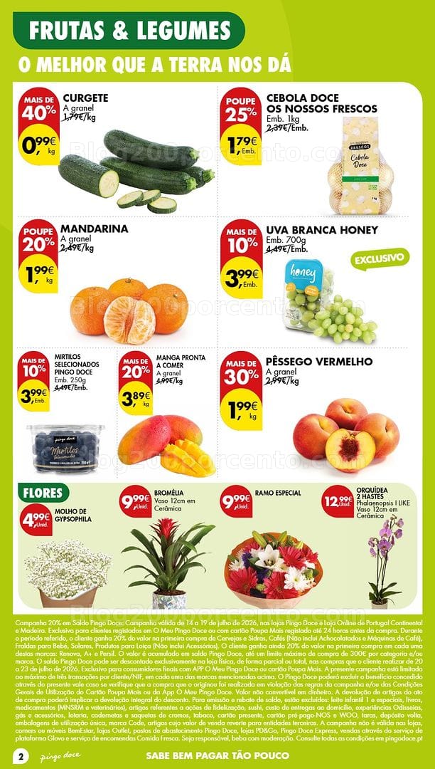 Antevisão Folheto PINGO DOCE Promoções de 14 a 20 julho