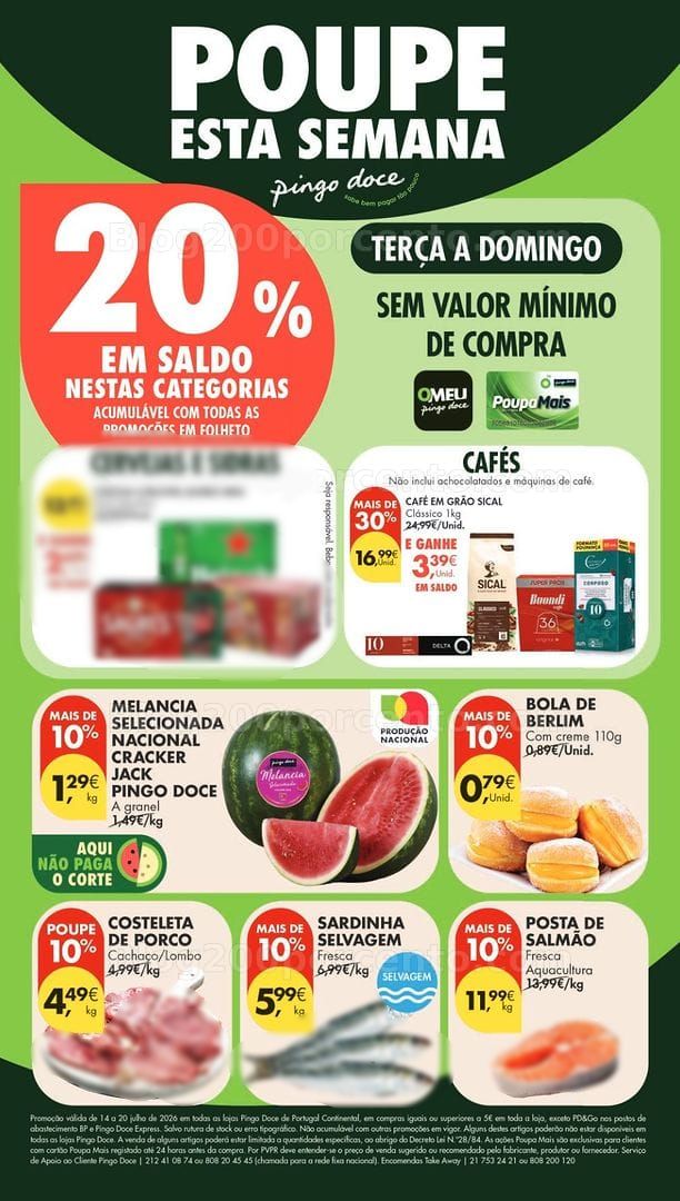 Antevisão Folheto PINGO DOCE Lojas Pequenas Promoções de 14 a 20 julho