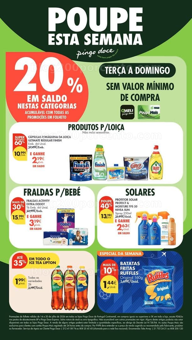 Antevisão Folheto PINGO DOCE Lojas Pequenas Promoções de 14 a 20 julho
