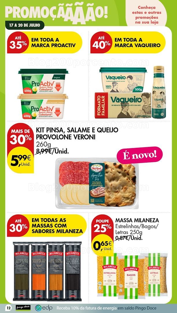 Antevisão Folheto PINGO DOCE Promoções Fim de Semana - 17 a 19 julho