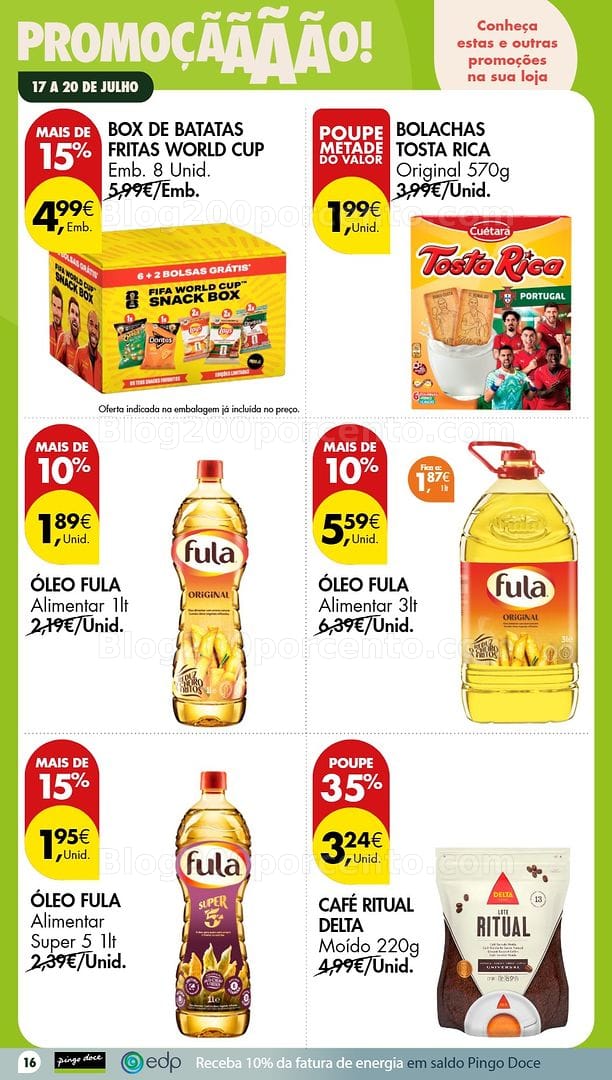 Antevisão Folheto PINGO DOCE Promoções Fim de Semana - 17 a 19 julho
