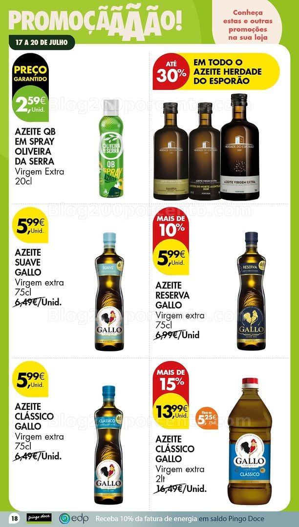Antevisão Folheto PINGO DOCE Promoções Fim de Semana - 17 a 19 julho