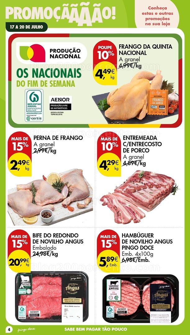 Antevisão Folheto PINGO DOCE Promoções Fim de Semana - 17 a 19 julho