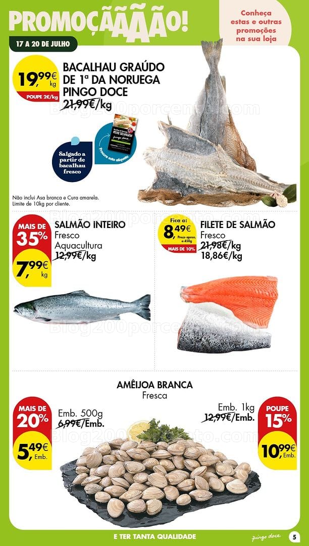 Antevisão Folheto PINGO DOCE Promoções Fim de Semana - 17 a 19 julho