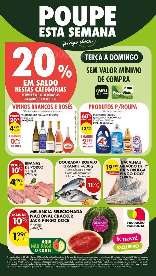 Antevisão Folheto PINGO DOCE Lojas Grandes Promoções de 21 a 27 julho