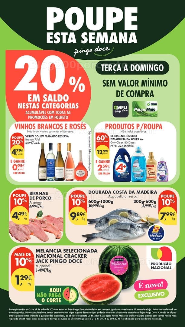 Antevisão Folheto PINGO DOCE Madeira Promoções de 21 a 27 julho