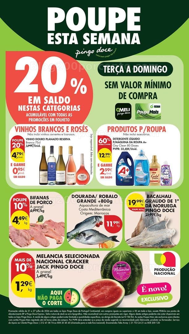 Antevisão Folheto PINGO DOCE Promoções de 21 a 27 julho - Edição Digital
