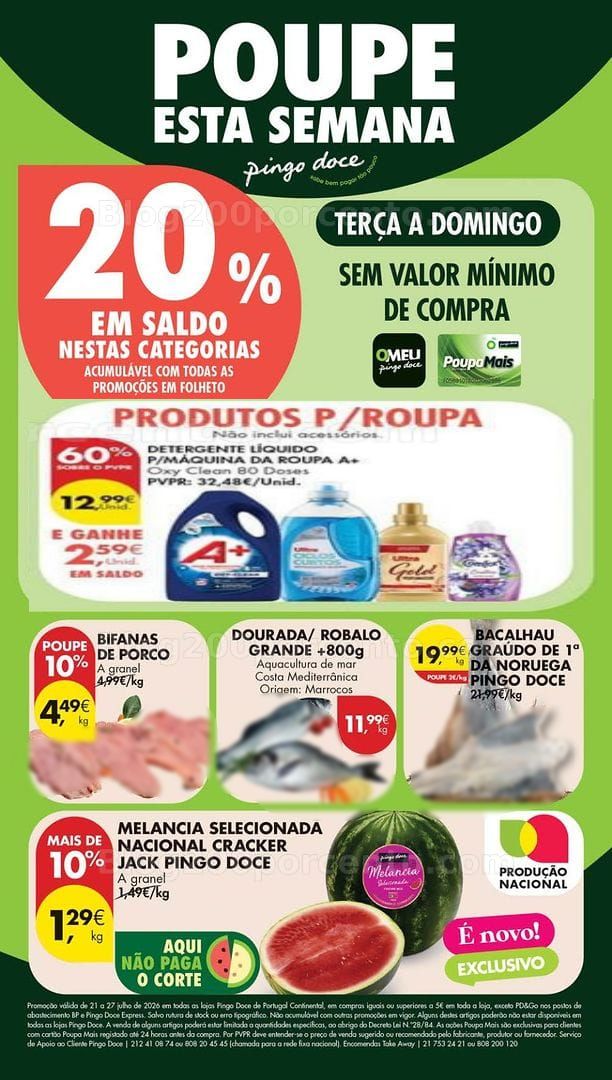 Antevisão Folheto PINGO DOCE Lojas Pequenas Promoções de 21 a 27 julho
