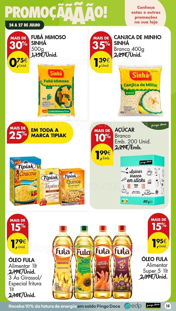 Antevisão Folheto PINGO DOCE Promoções Fim de Semana - 24 a 26 julho