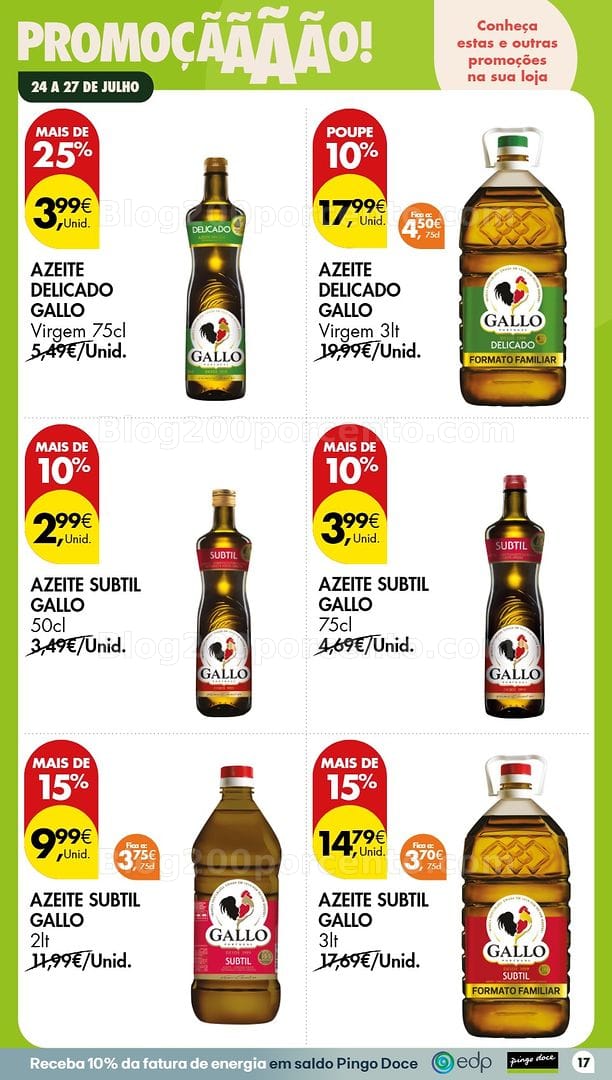 Antevisão Folheto PINGO DOCE Promoções Fim de Semana - 24 a 26 julho