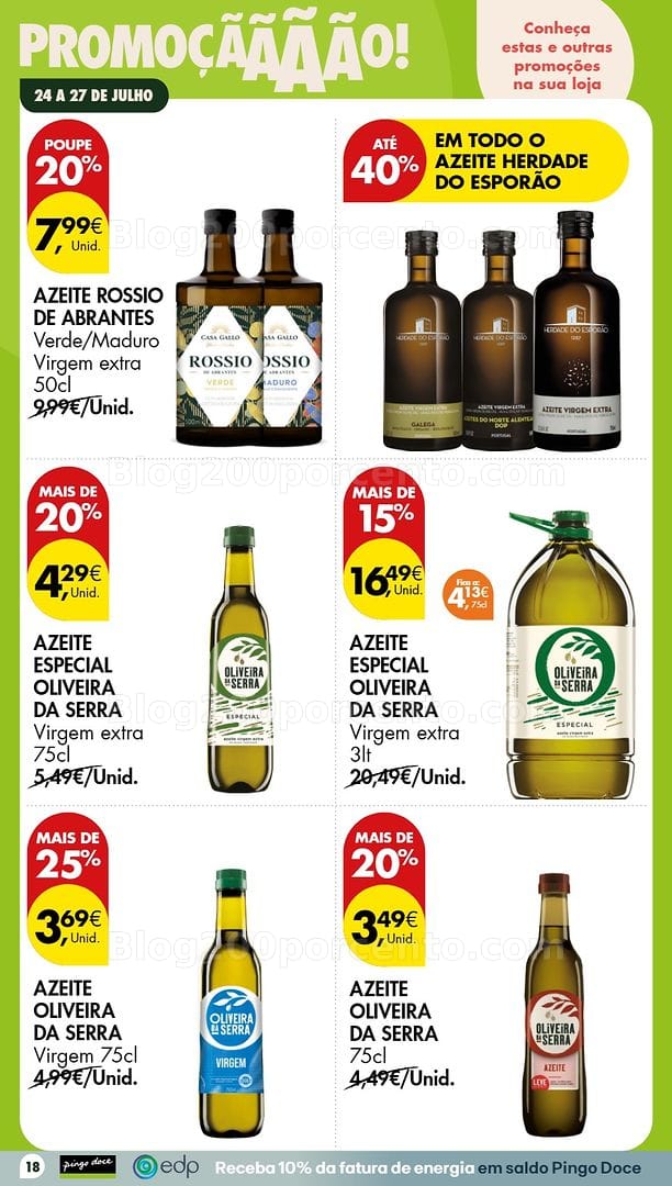 Antevisão Folheto PINGO DOCE Promoções Fim de Semana - 24 a 26 julho