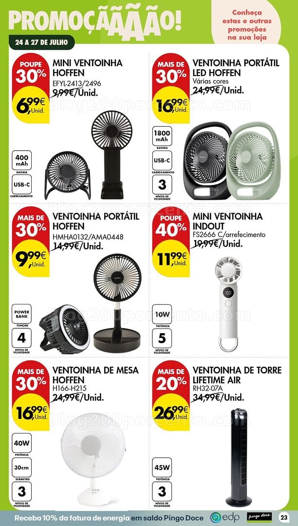 Antevisão Folheto PINGO DOCE Bazar Promoções Fim de Semana - 24 a 27 julho