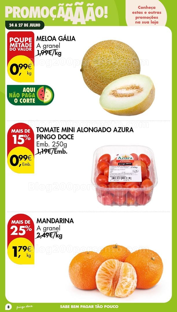 Antevisão Folheto PINGO DOCE Promoções Fim de Semana - 24 a 26 julho