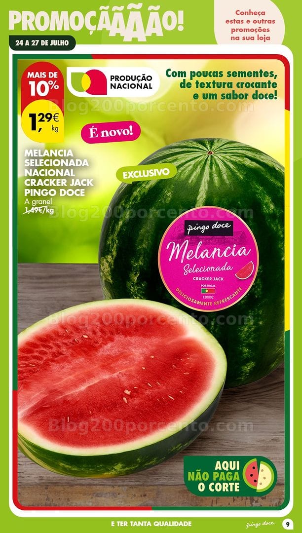 Antevisão Folheto PINGO DOCE Promoções Fim de Semana - 24 a 26 julho