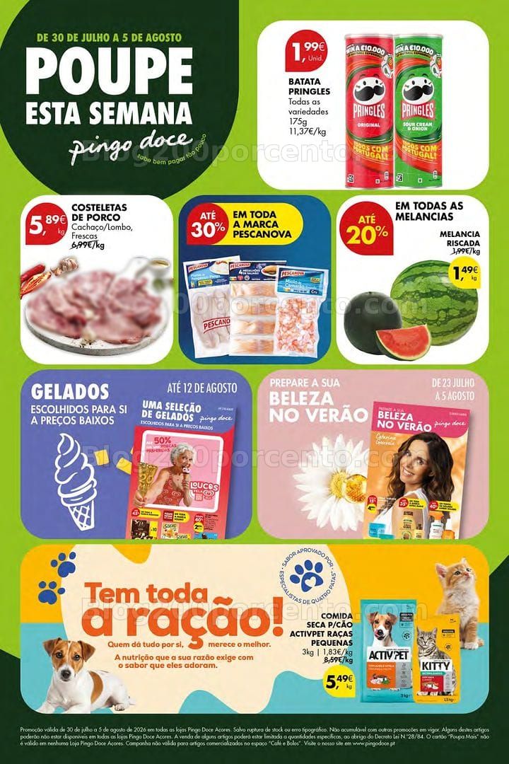 Antevisão Folheto PINGO DOCE Açores Promoções de 30 julho a 5 agosto