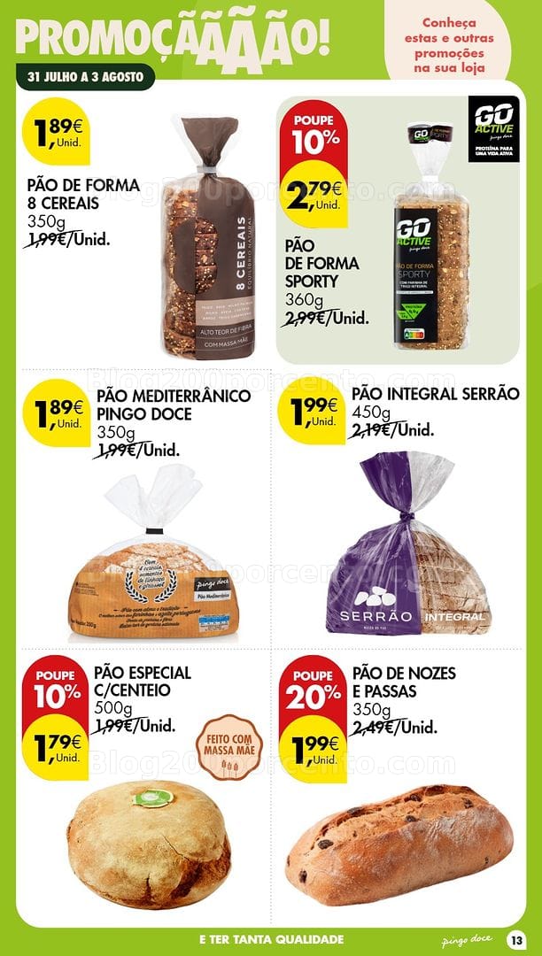 Antevisão Folheto PINGO DOCE Fim de Semana Promoções de 31 julho a 3 agosto