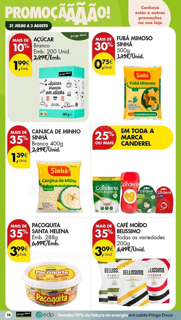 Antevisão Folheto PINGO DOCE Fim de Semana Promoções de 31 julho a 3 agosto