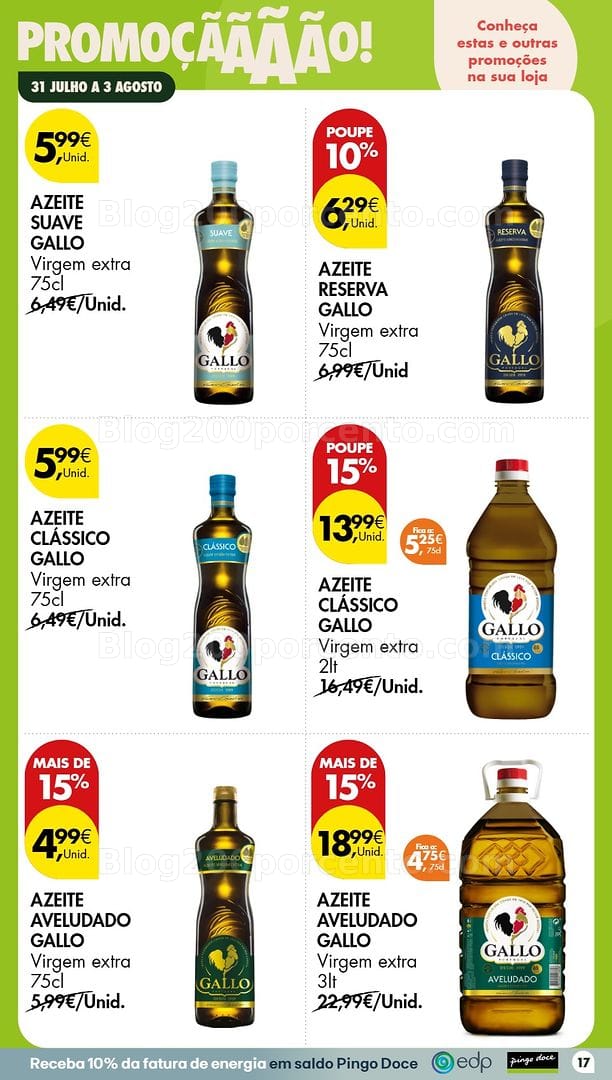 Antevisão Folheto PINGO DOCE Fim de Semana Promoções de 31 julho a 3 agosto