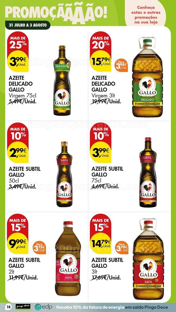 Antevisão Folheto PINGO DOCE Fim de Semana Promoções de 31 julho a 3 agosto
