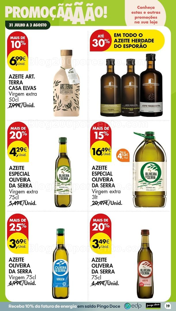 Antevisão Folheto PINGO DOCE Fim de Semana Promoções de 31 julho a 3 agosto