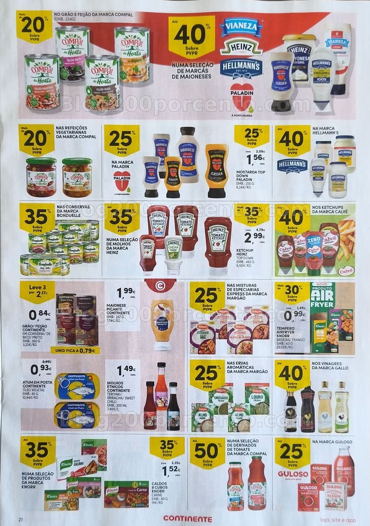 Antevisão Folheto CONTINENTE Promoções de 21 a 27 julho