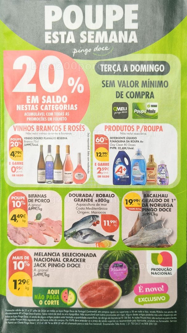 Antevisão Folheto PINGO DOCE Promoções de 21 a 27 julho