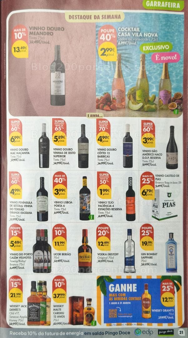 Antevisão Folheto PINGO DOCE Promoções de 21 a 27 julho