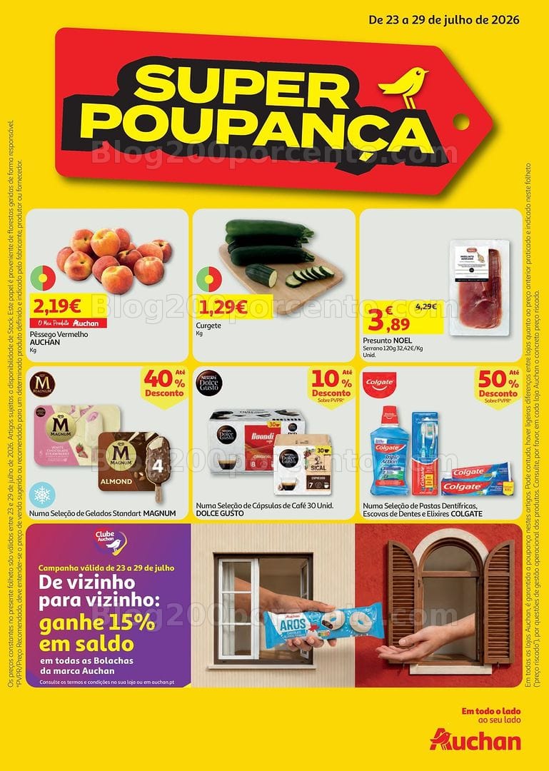 Antevisão Folheto AUCHAN Super Poupança Promoções de 23 a 29 julho