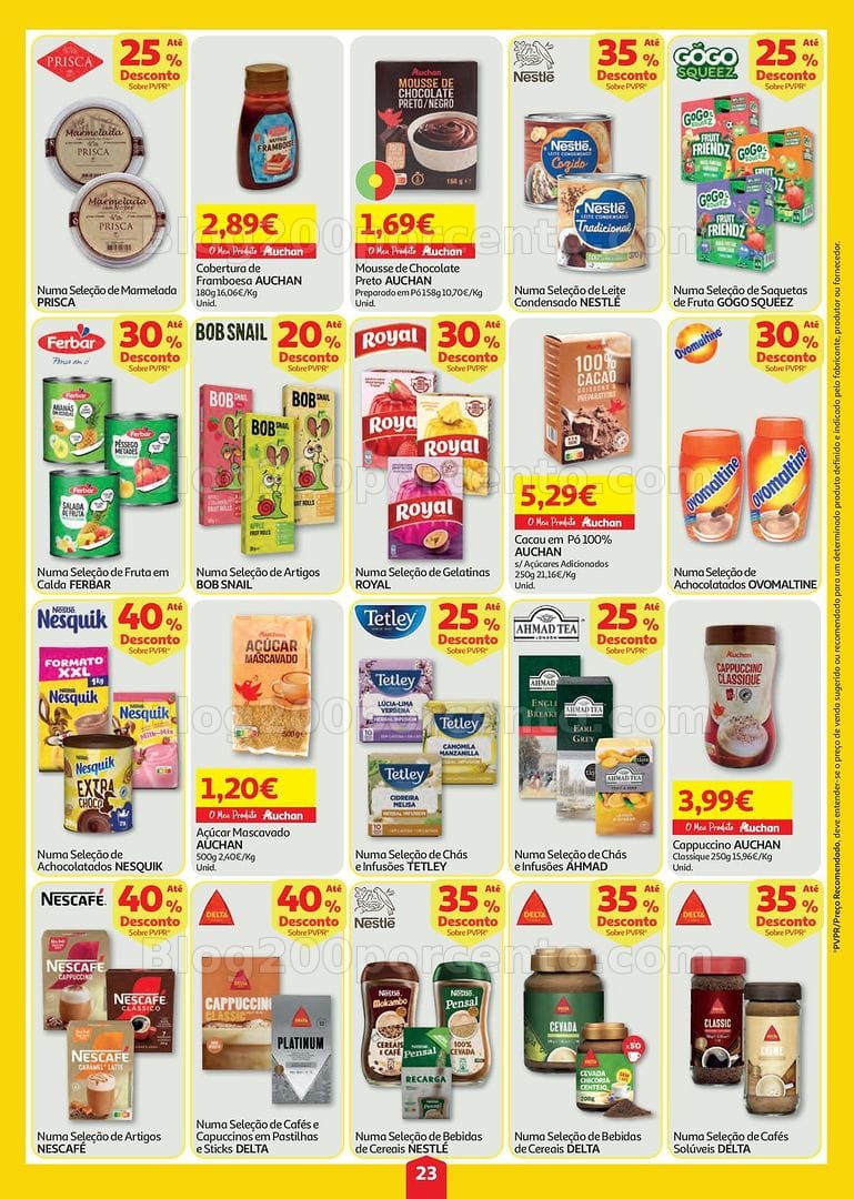 Antevisão Folheto AUCHAN Super Poupança Promoções de 23 a 29 julho