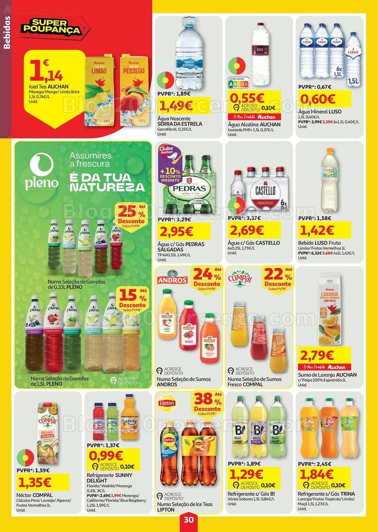 Antevisão Folheto AUCHAN Super Poupança Promoções de 23 a 29 julho