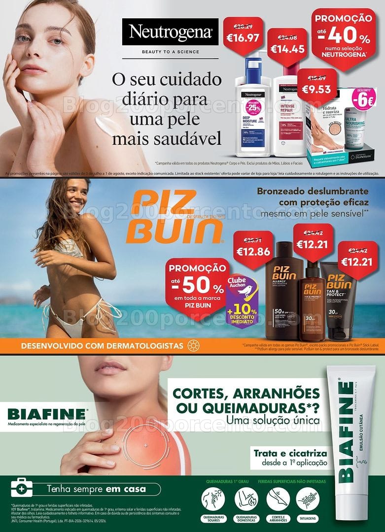 Antevisão Folheto AUCHAN Saúde e Bem-Estar Promoções de 3 julho a 1 agosto