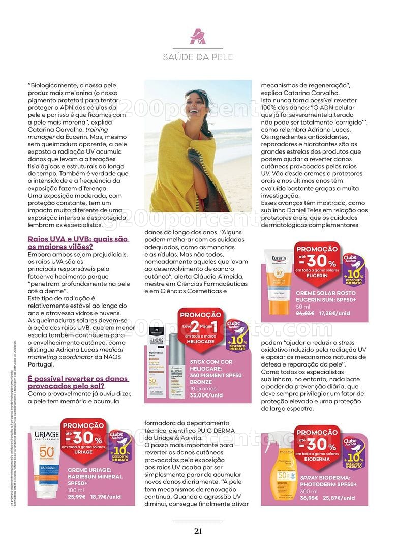 Antevisão Folheto AUCHAN Saúde e Bem-Estar Promoções de 3 julho a 1 agosto