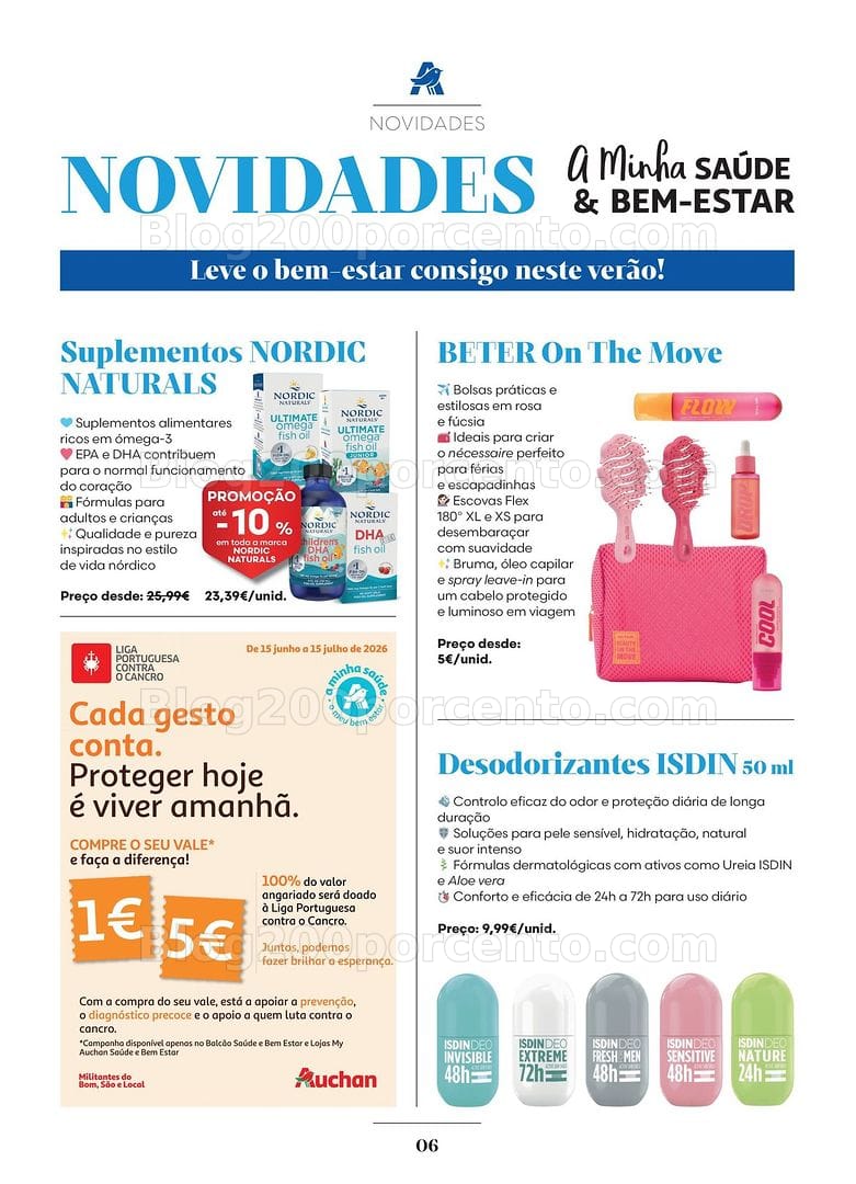 Antevisão Folheto AUCHAN Saúde e Bem-Estar Promoções de 3 julho a 1 agosto