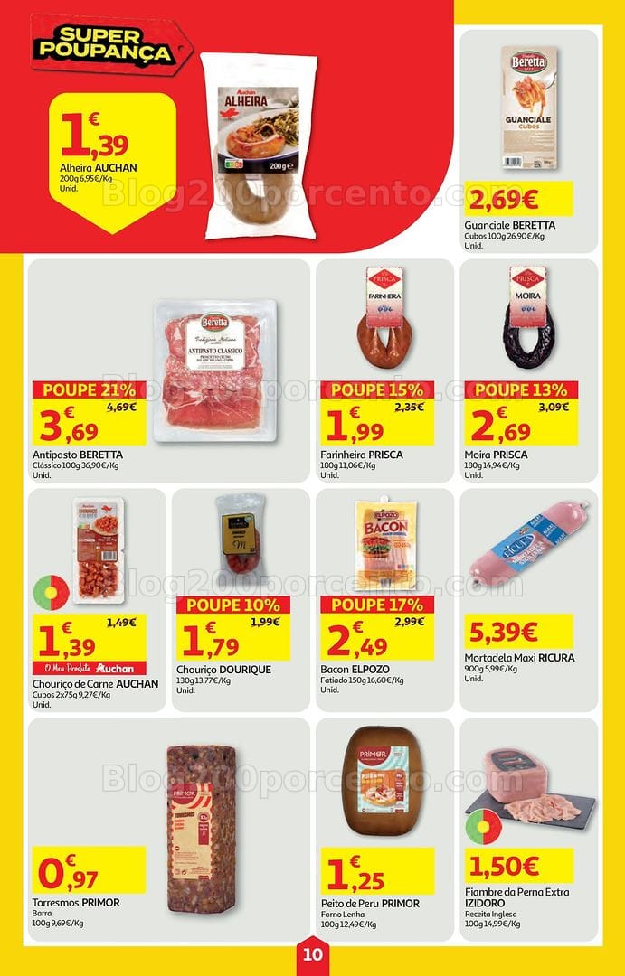 Antevisão Folheto AUCHAN Super Poupança Promoções de 9 a 15 julho
