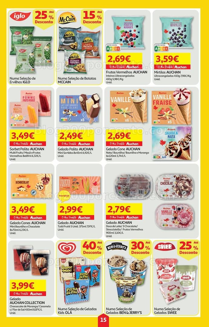 Antevisão Folheto AUCHAN Super Poupança Promoções de 9 a 15 julho