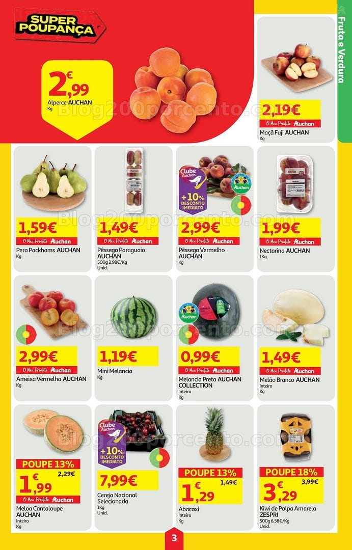 Antevisão Folheto AUCHAN Super Poupança Promoções de 9 a 15 julho