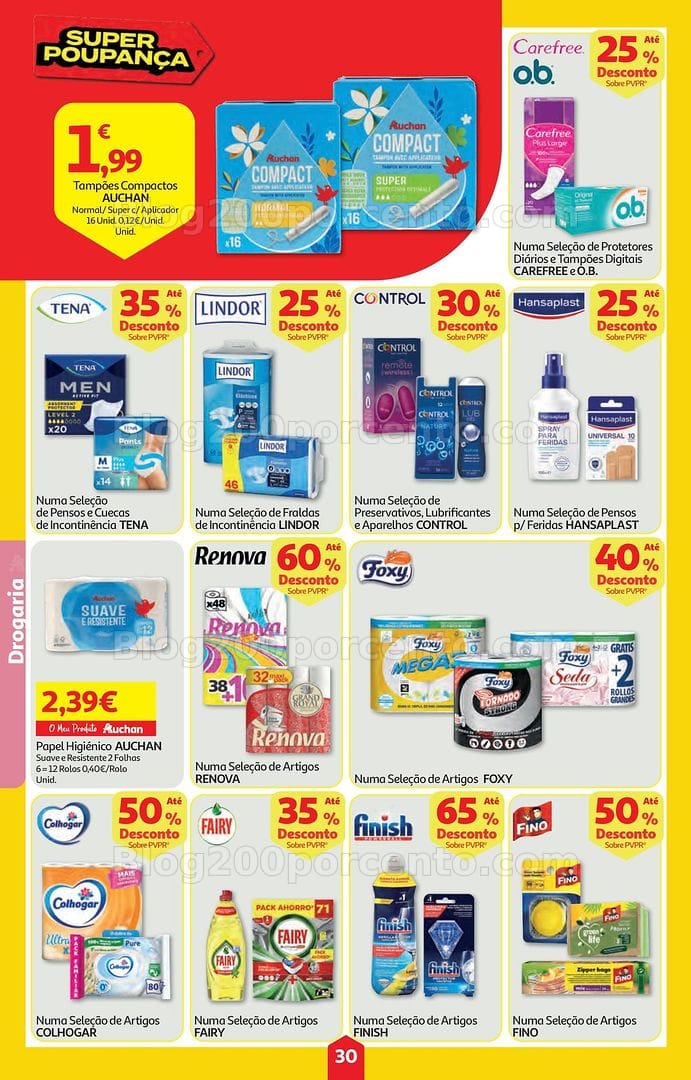 Antevisão Folheto AUCHAN Super Poupança Promoções de 9 a 15 julho