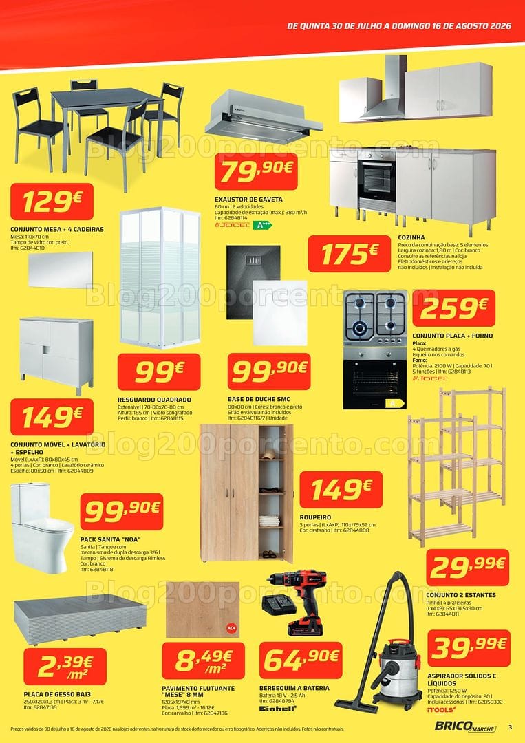 Antevisão Folheto BRICOMARCHÉ Mega Imperdíveis Promoções de 30 julho a 16 agosto