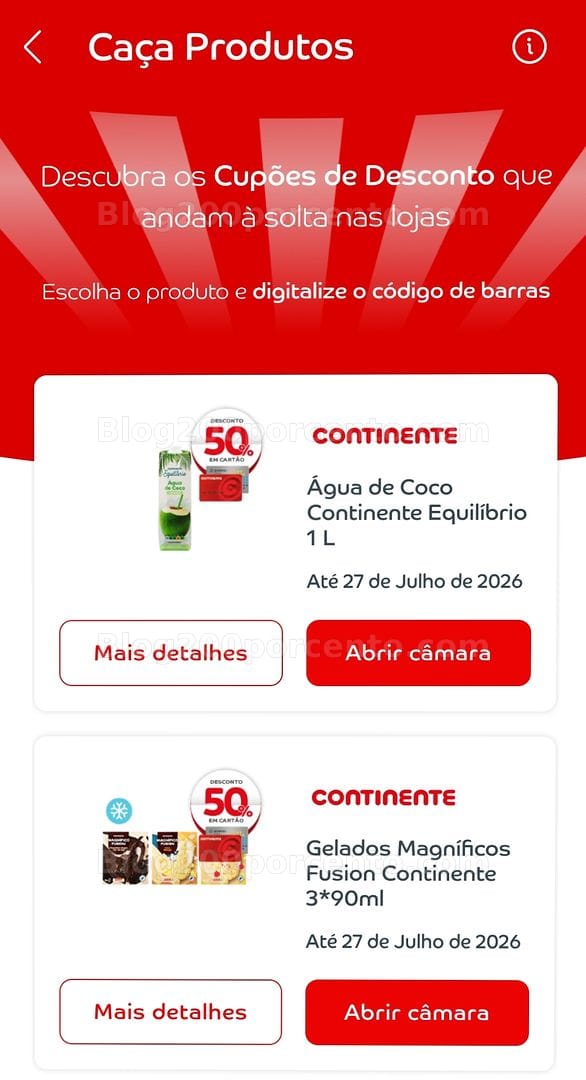 ALERTA - Novos Caça Produtos CONTINENTE são 50% de desconto para acumular!