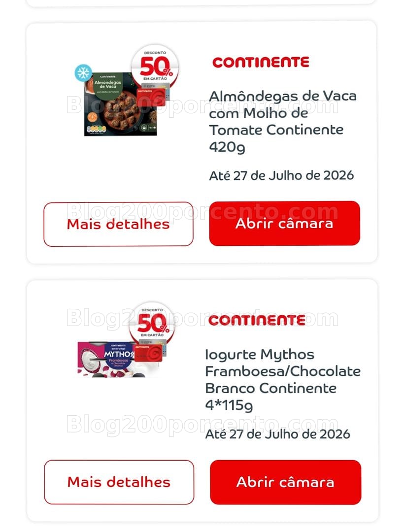 ALERTA - Novos Caça Produtos CONTINENTE são 50% de desconto para acumular!