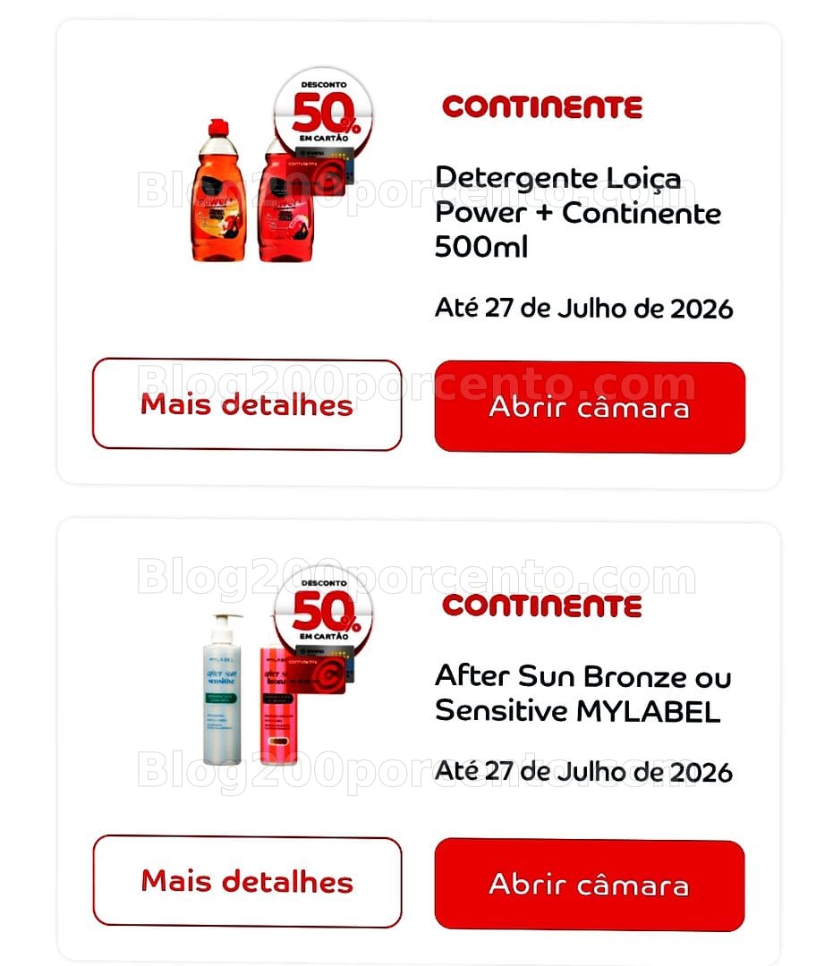 ALERTA - Novos Caça Produtos CONTINENTE são 50% de desconto para acumular!