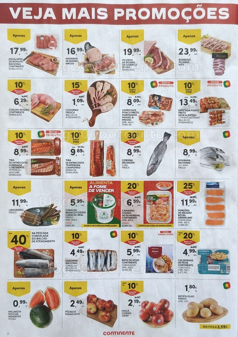 Antevisão Folheto CONTINENTE Promoções Fim de Semana - 10 a 13 julho
