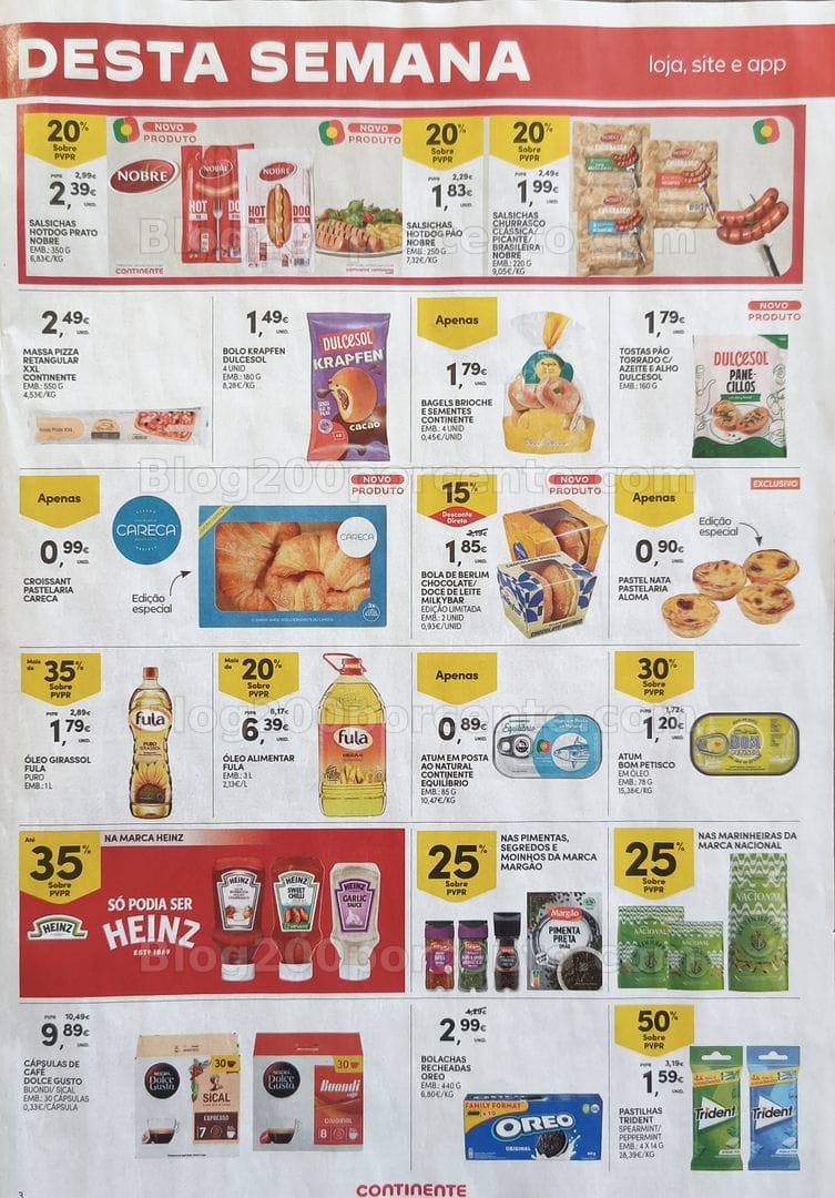 Antevisão Folheto CONTINENTE Promoções Fim de Semana - 31 julho a 3 agosto